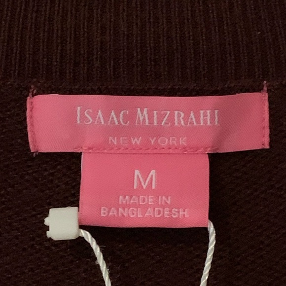 Isaac Mizrahi, size Medium, oversized sweater, NWT, 100% acrylic, plumb color - Picture 5 of 7